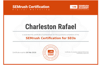 Certificado SEO Semrush